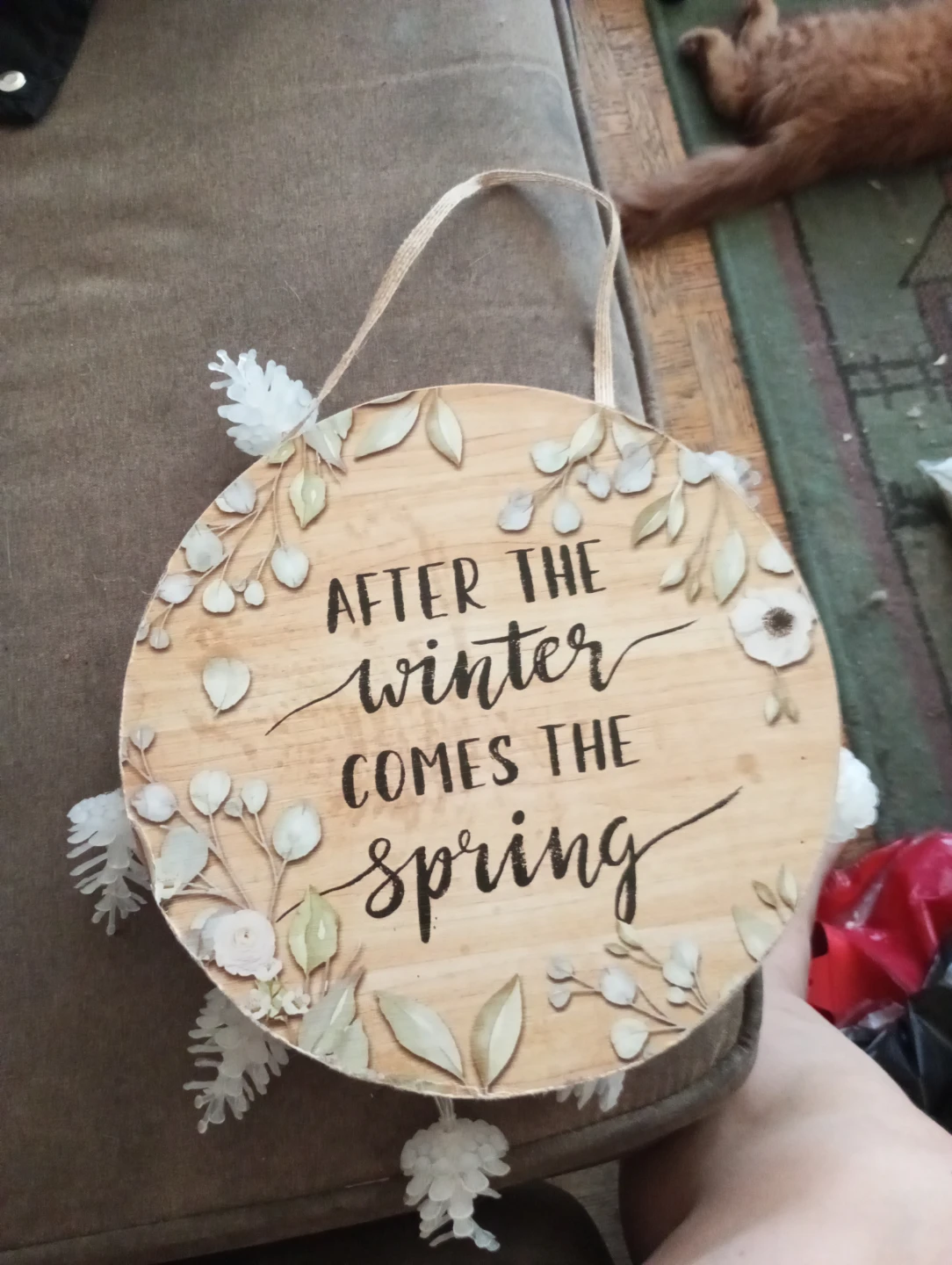 Round Wooden Decorative Sign