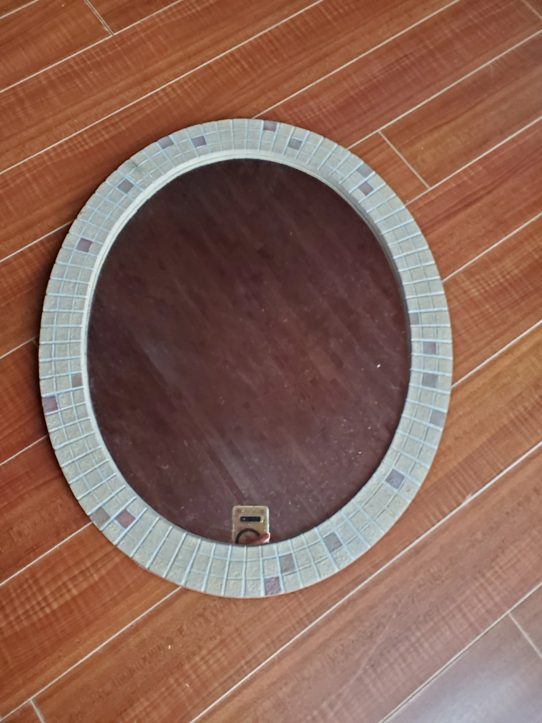 Oval Mosaic Framed Wall Mirror