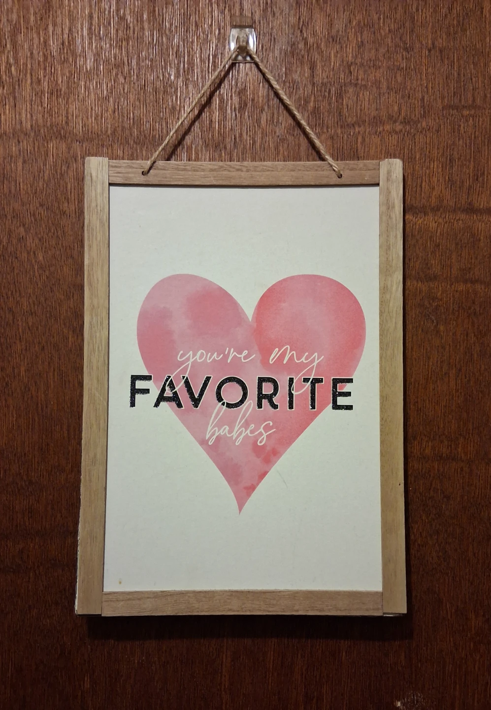 Valentine wood hanging wall decor