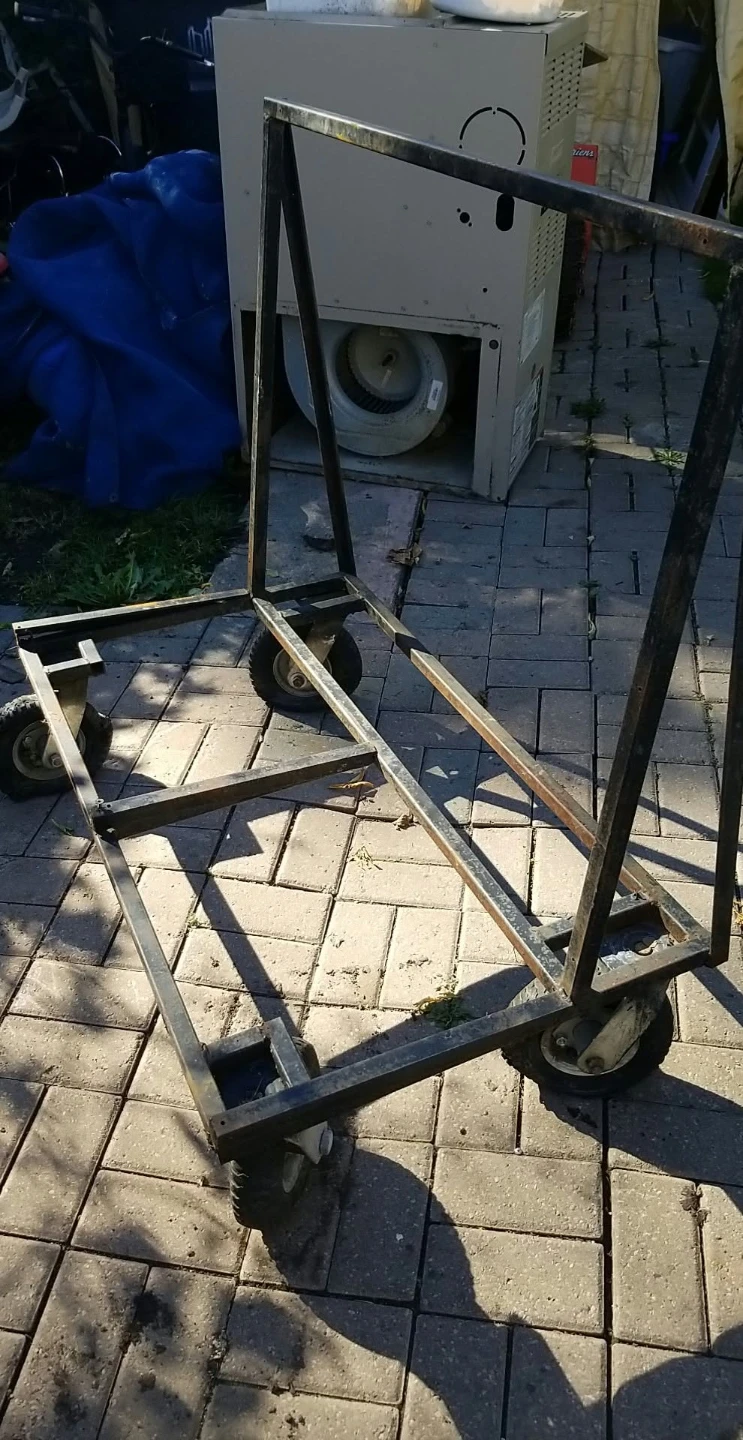 Heavy-duty steel flatbed cart