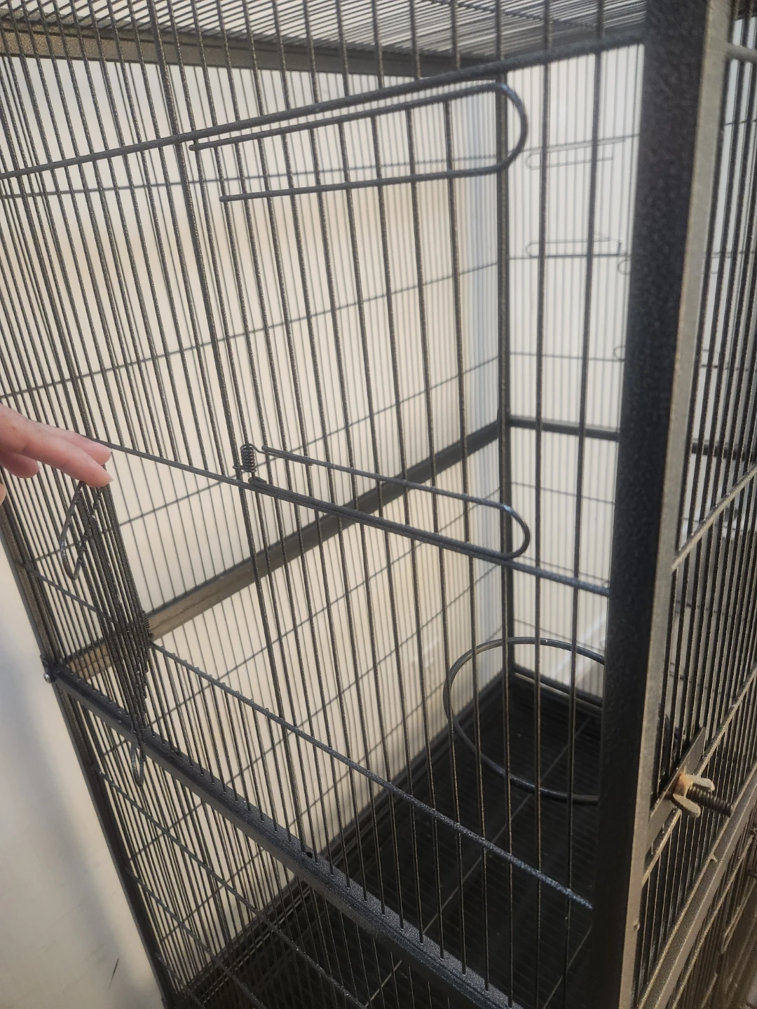 Large Black Metal Bird Cage - photo 5