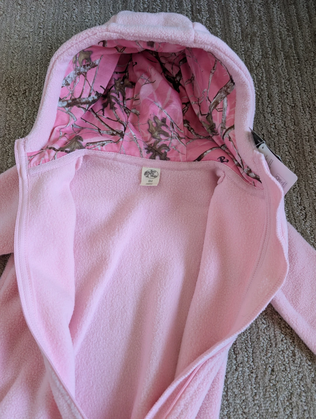 Bass Pro Shops Infant Pink Fleece Coverall (6 months) - photo 3