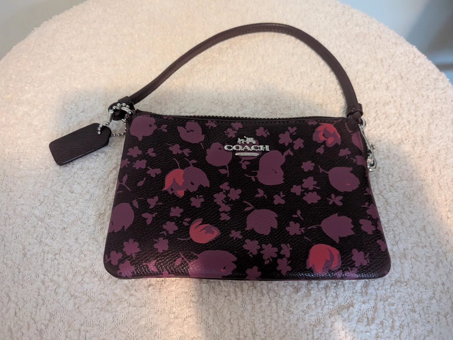 Coach floral print wristlet