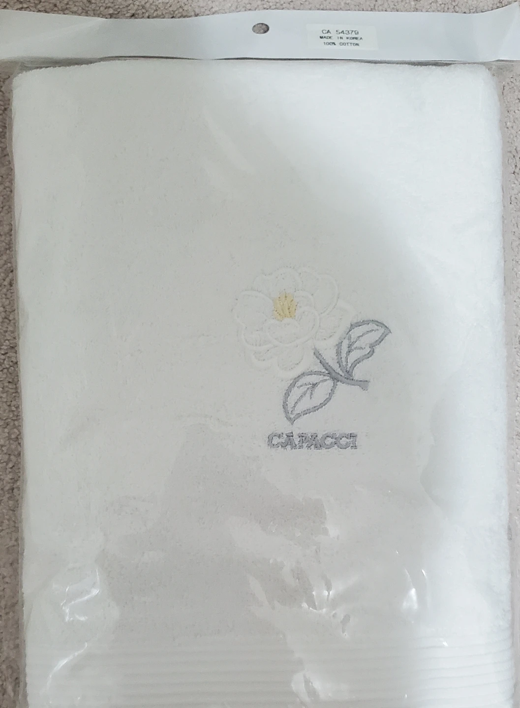 Capacci White Cotton Towel - photo 2
