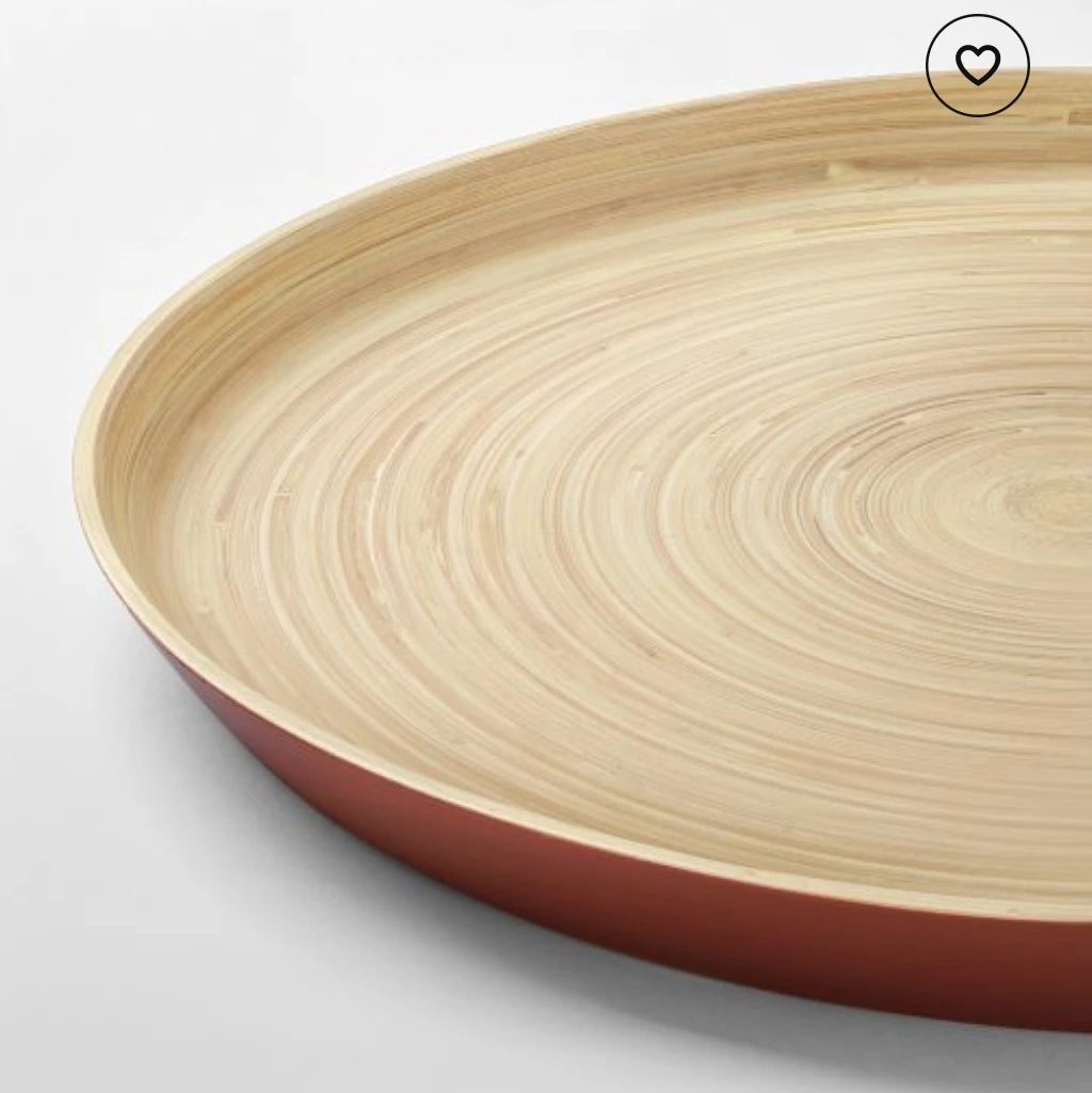 IKEA KRUSTISTEL Bamboo Round Tray - Set of 2 - photo 4