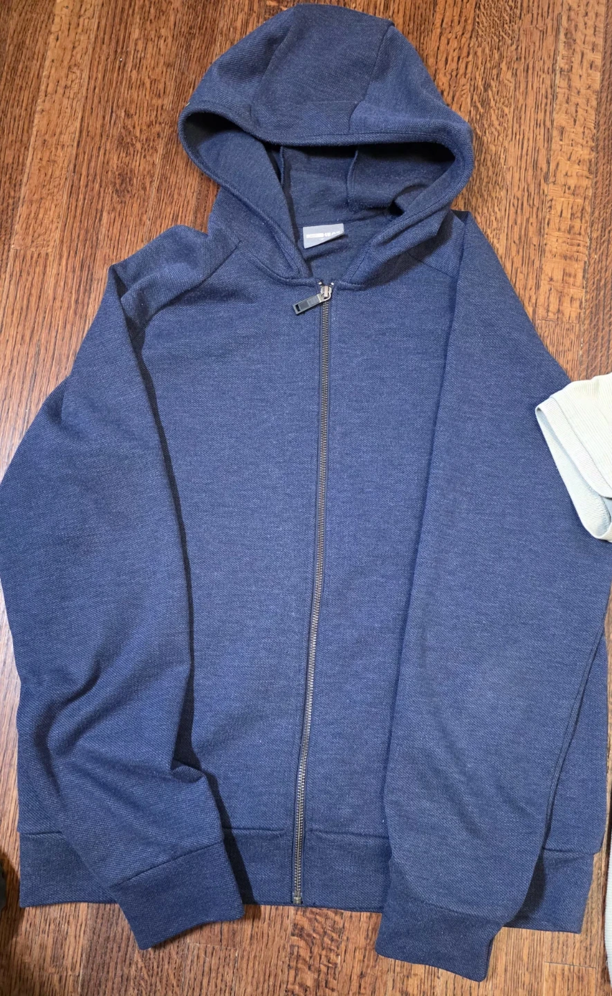 Set Of Navy Zip-Up Hoodie & Light Sage Polo Shirt Combo - photo 4