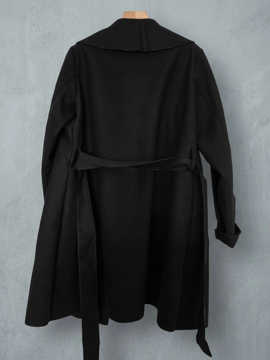 Black Italian Wool Coat - photo 2