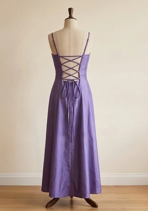 Lilac  Iridescent Lace-up Dress - photo 2