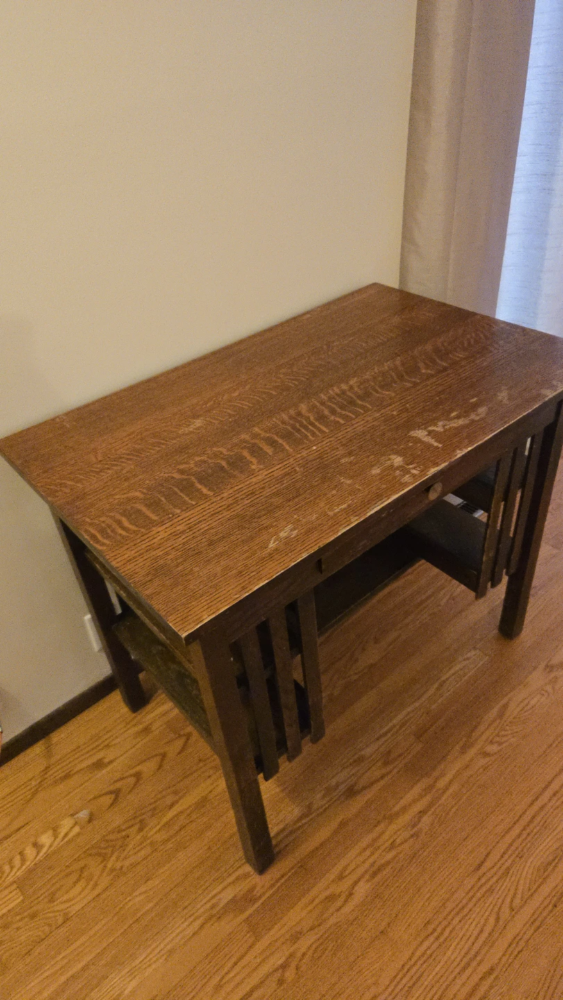 Mission-Style Wooden Desk - photo 2