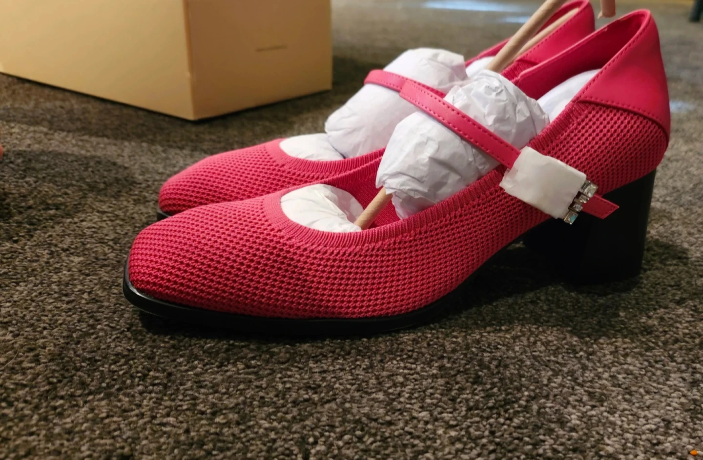 Pink Knit Mary Jane Heels - photo 4