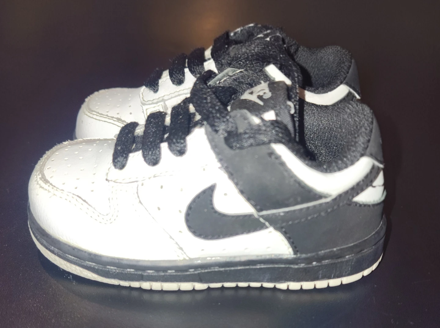 Nike Dunk Low Black and White Toddler Shoes - photo 4