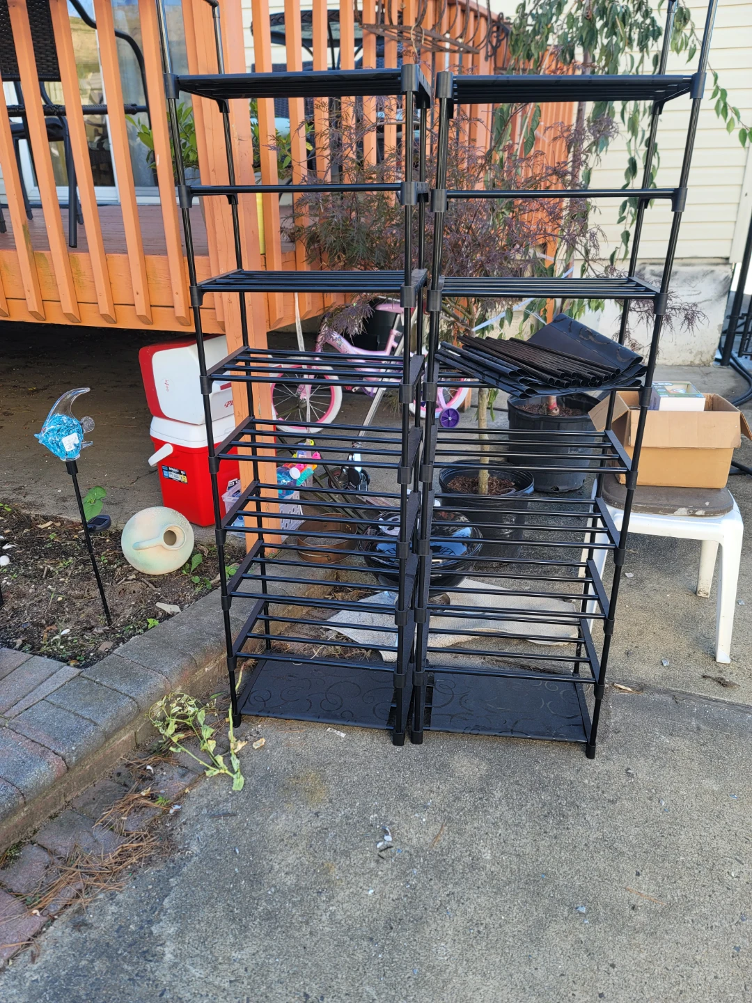 Black 8-Tier shelf Rack