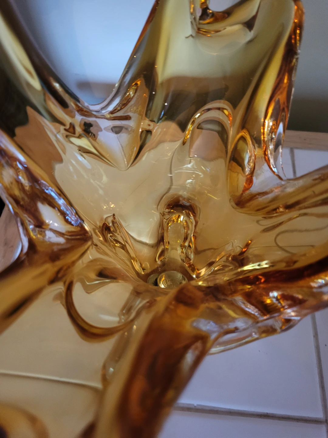 Vintage Chalet Style Amber Glass Art Pieces - photo 5