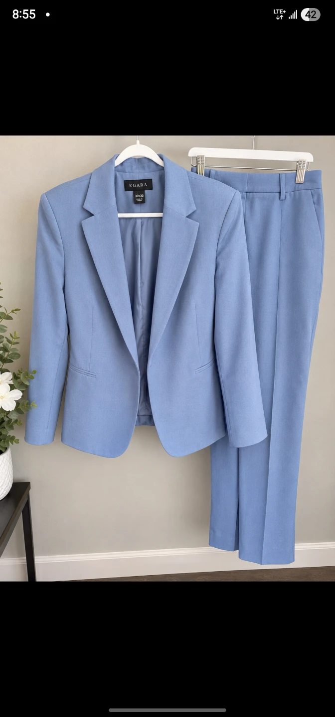 Egara Light Blue Skinny Fit Suit