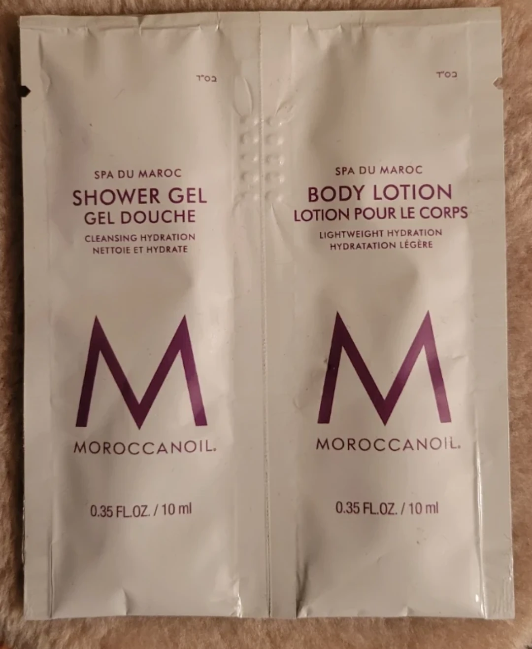 Free sample Moroccanoil Shower Gel and Body Lotion Samples
