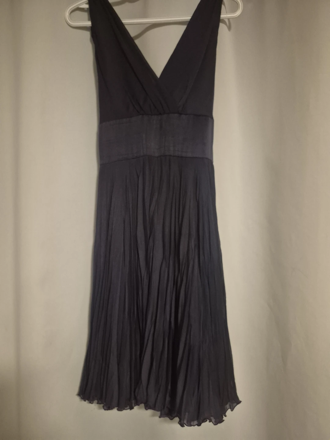 Dark Plum Sleeveless Pleated Dress
