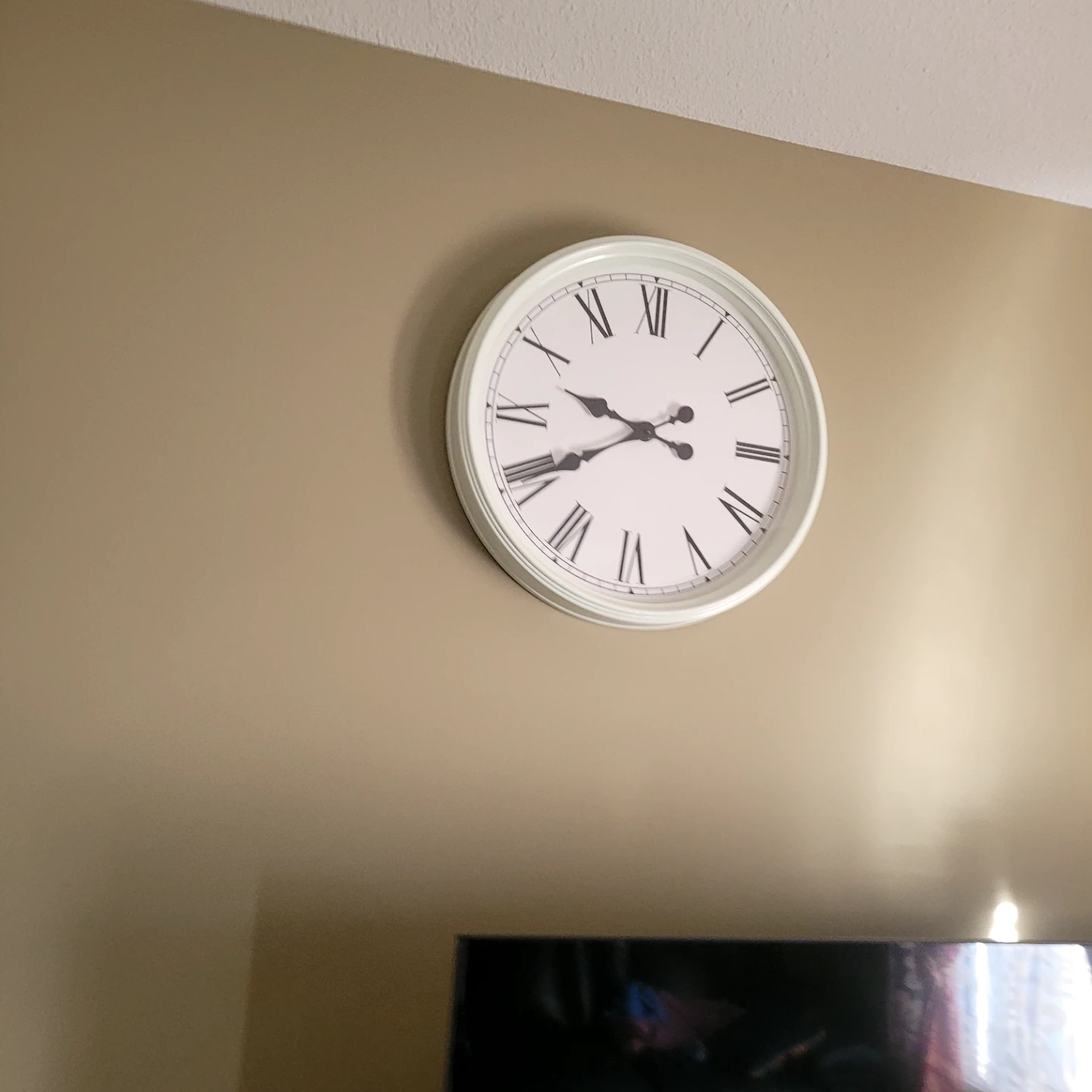 Large Round Wall Clock with Roman Numerals