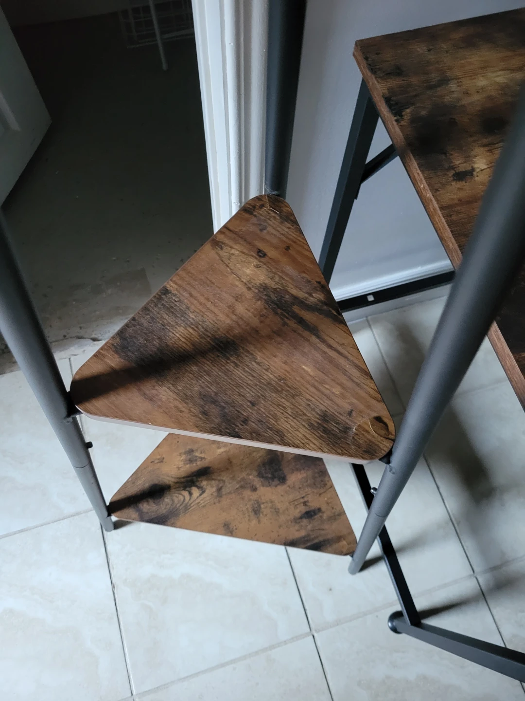 Freestanding Carbon Steel Coat Rack with 2 Shelves - photo 2