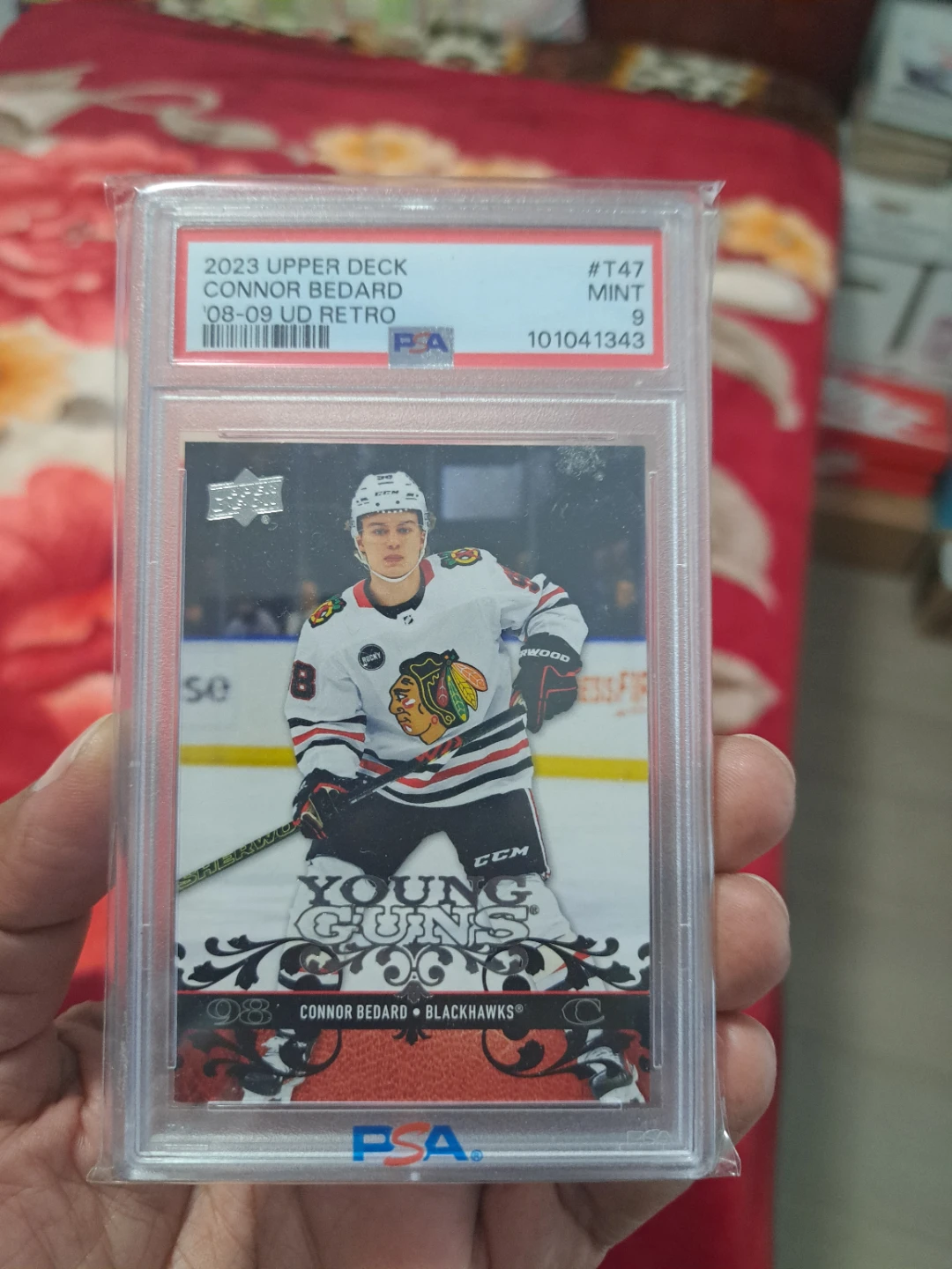 2023 Upper Deck Connor Bedard PSA 9 Young Guns Card