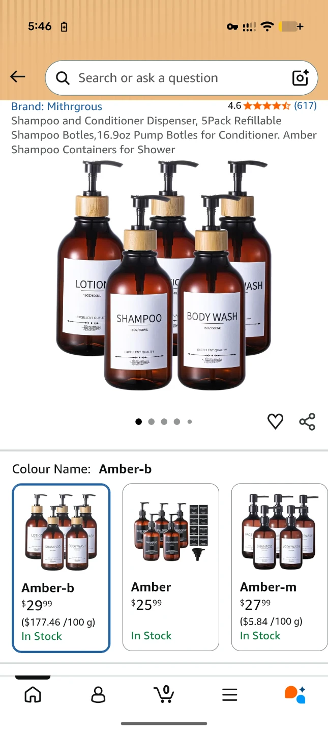 Mithrgrous 5-Pack Refillable Amber plastic Bottles - photo 4