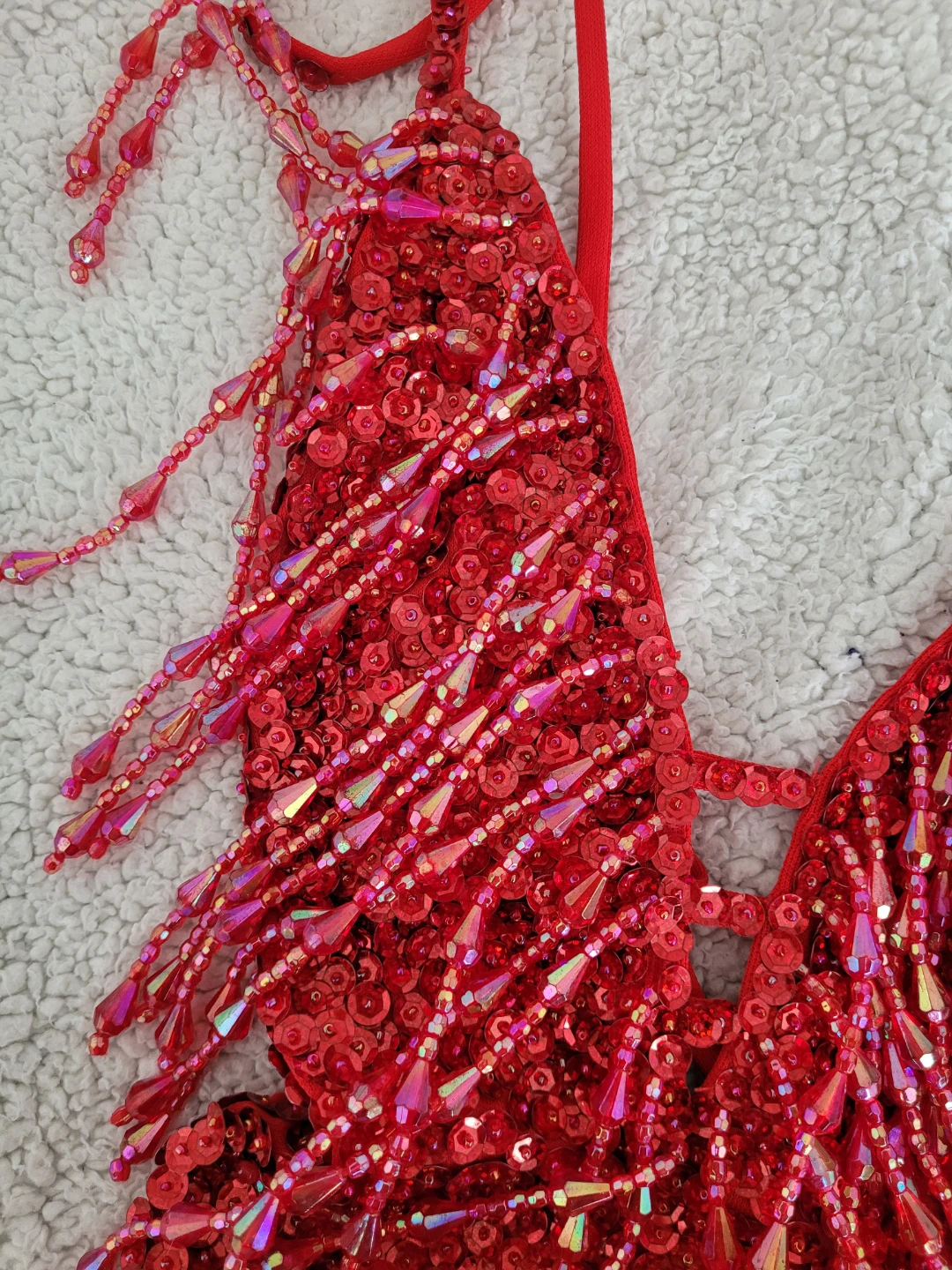 Easy tiger red sequin bodysuit - photo 3