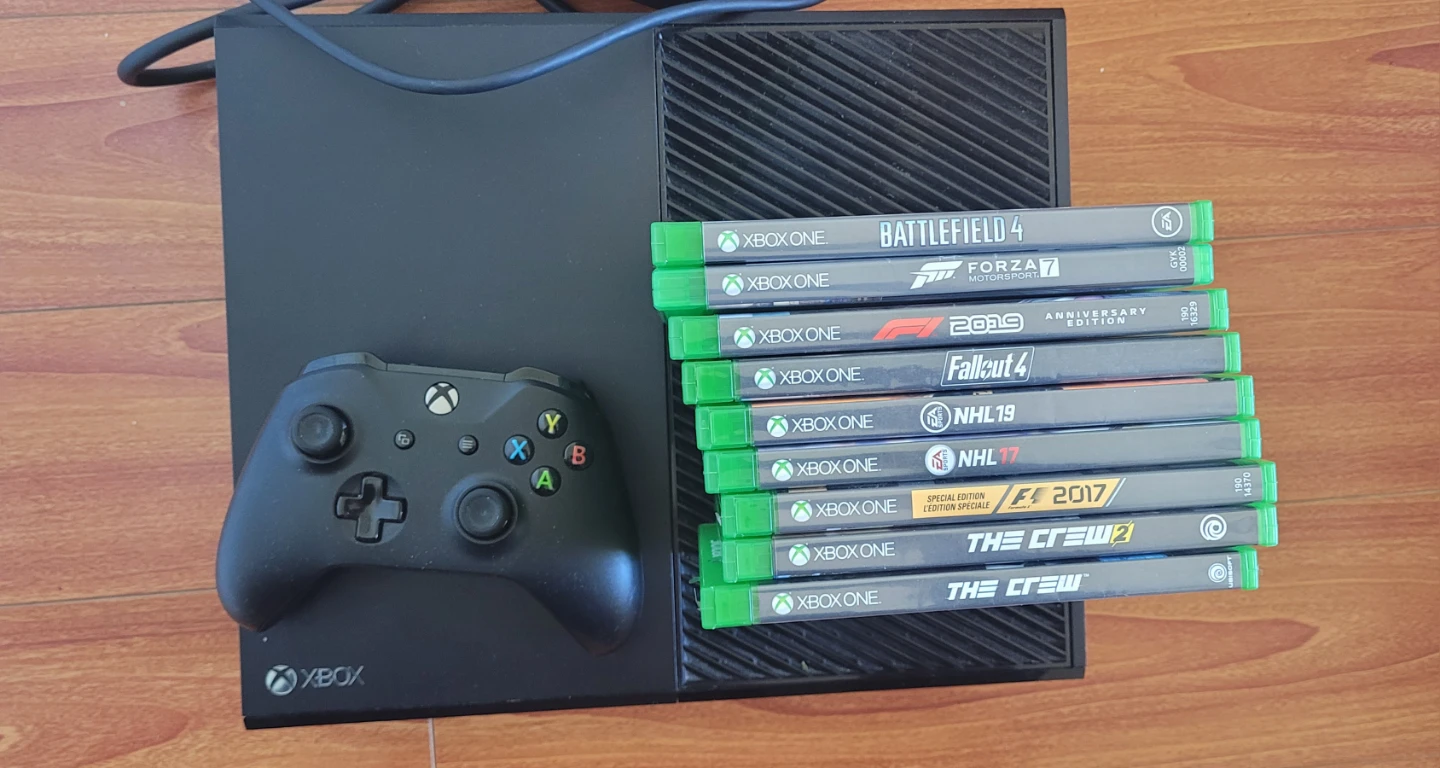 Xbox One Console with Controller and 9 Games