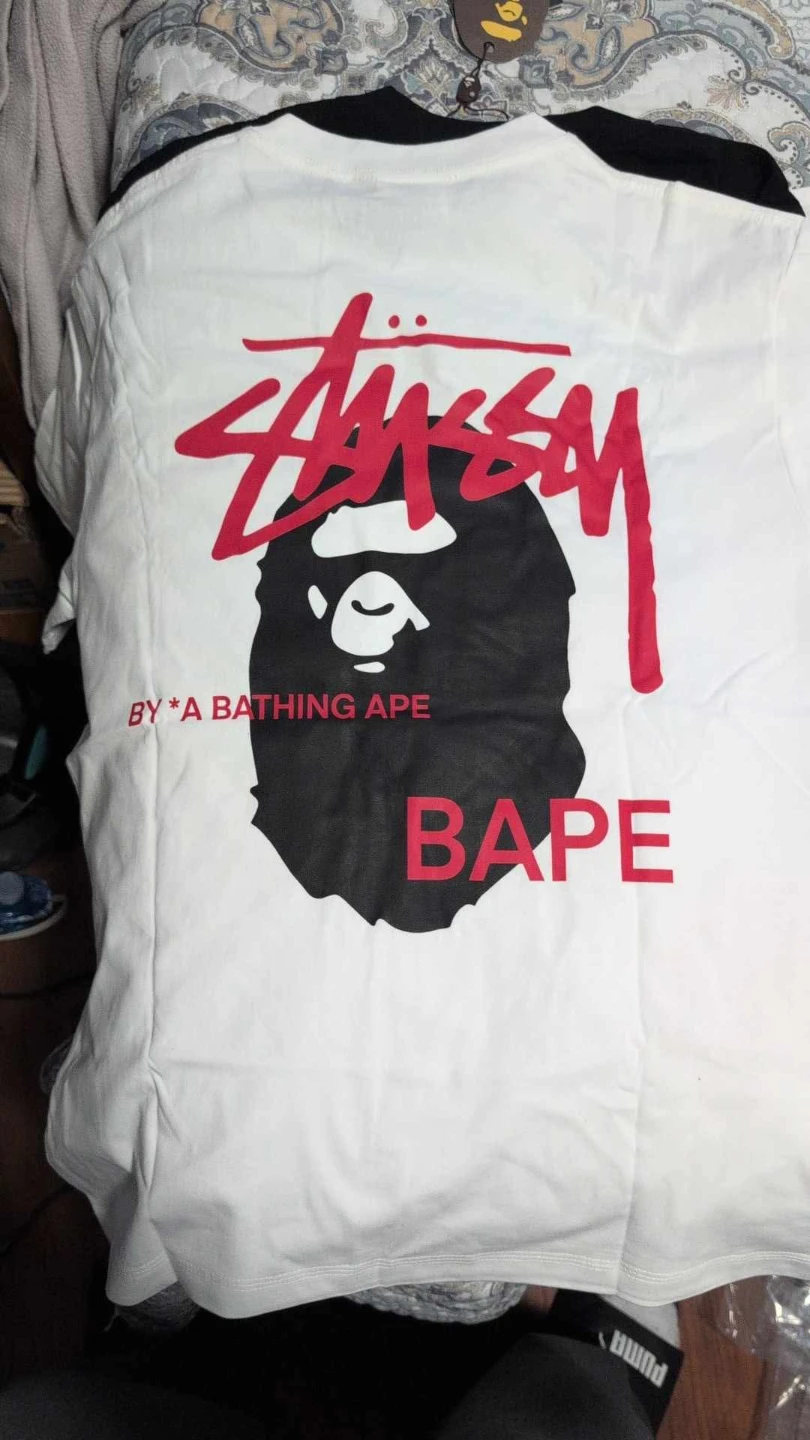 Stussy x Bape Shirt White