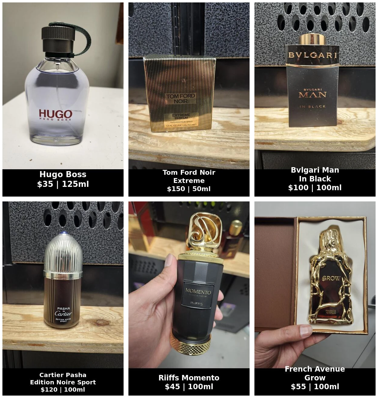 Various men perfume- see prices
