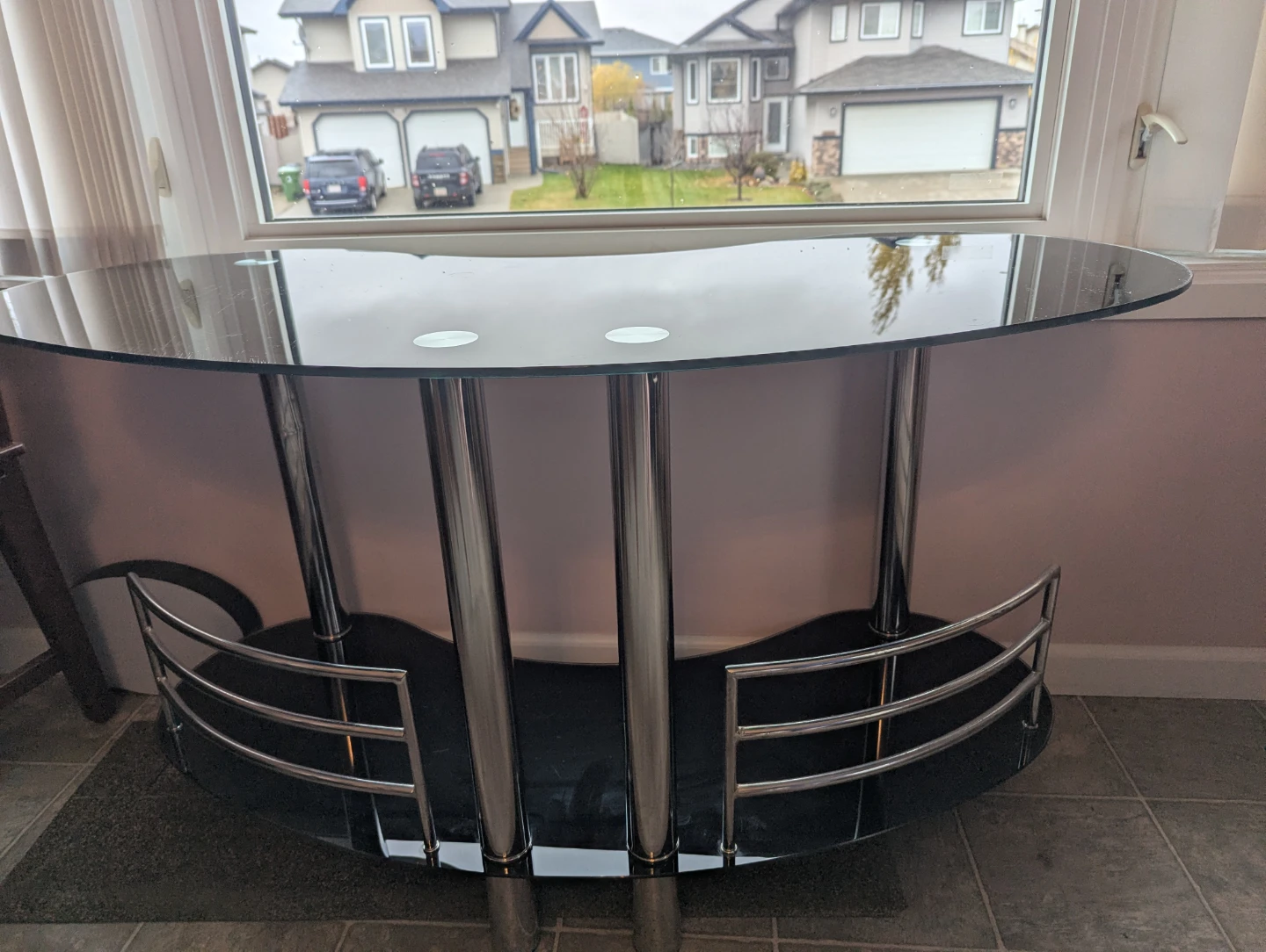 Black Glass Modern Bar Table - photo 4
