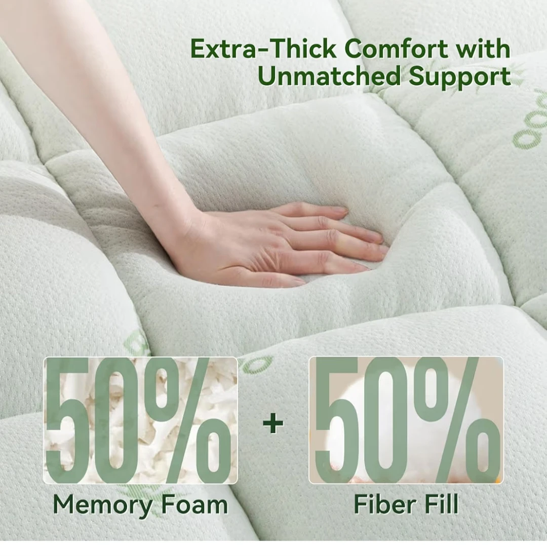 🤍 Brand New Bamboo Mattress Pad – Full Size - photo 2