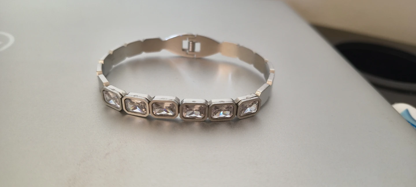 Silver-Tone Crystal Bracelet