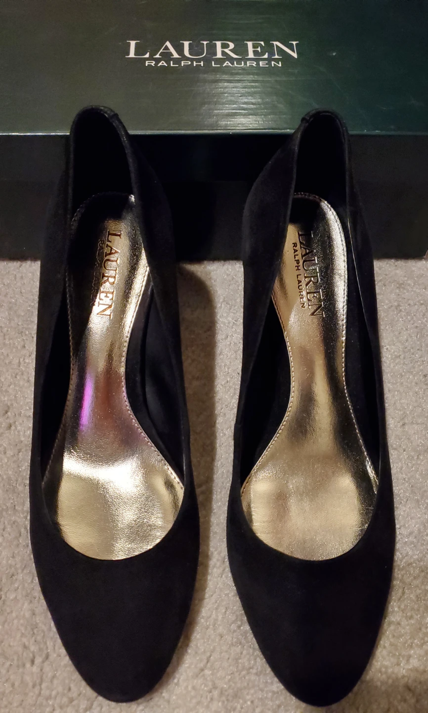 Ralph Lauren Black Suede Shoe
