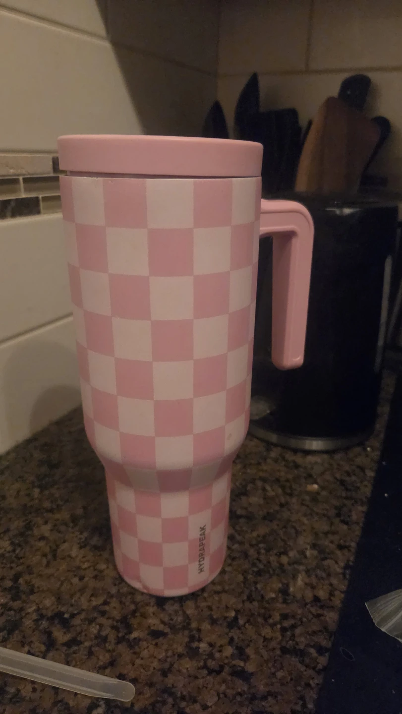 Hydrapeak Pink Checkered Tumbler