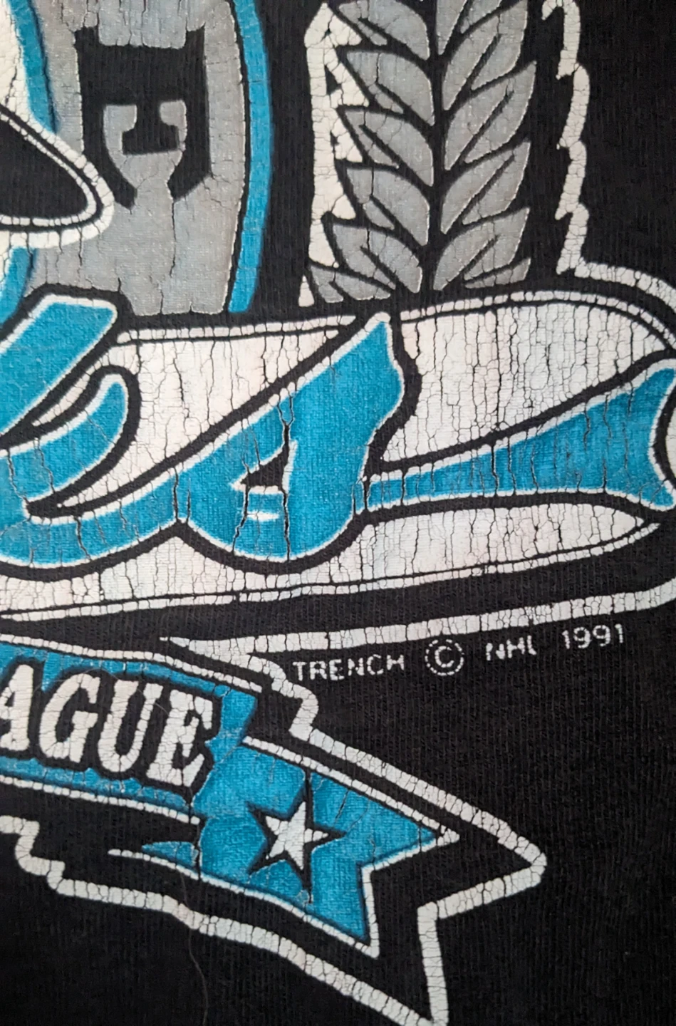 Vintage 1991 San Jose Sharks NHL T-Shirt - photo 2