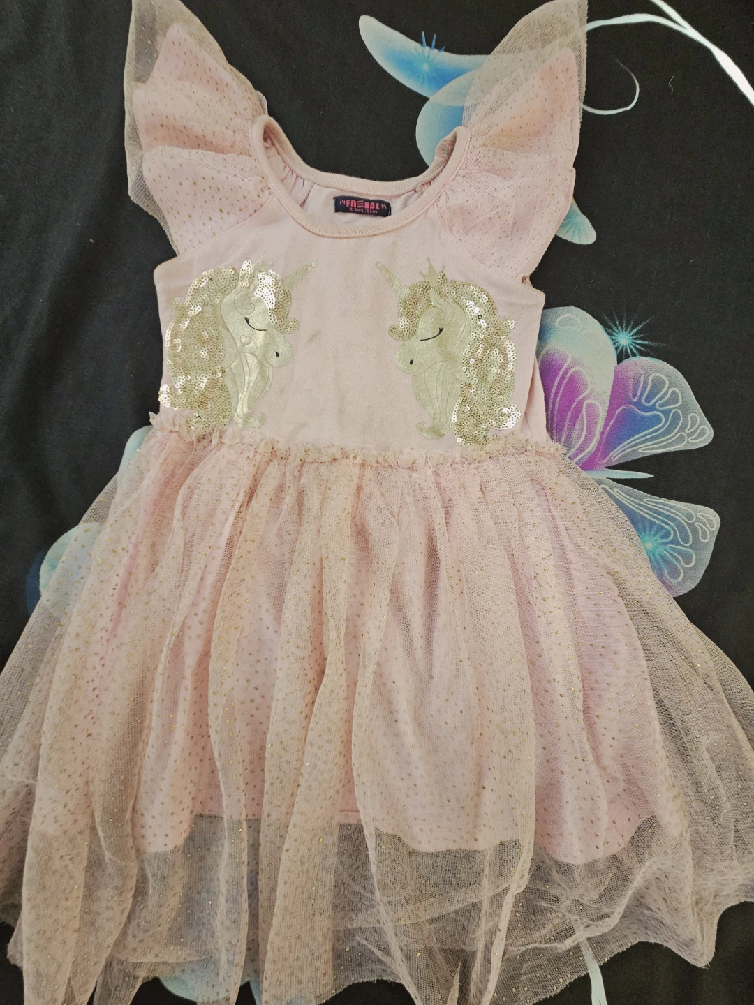 Pink Unicorn Dress Size 2-3