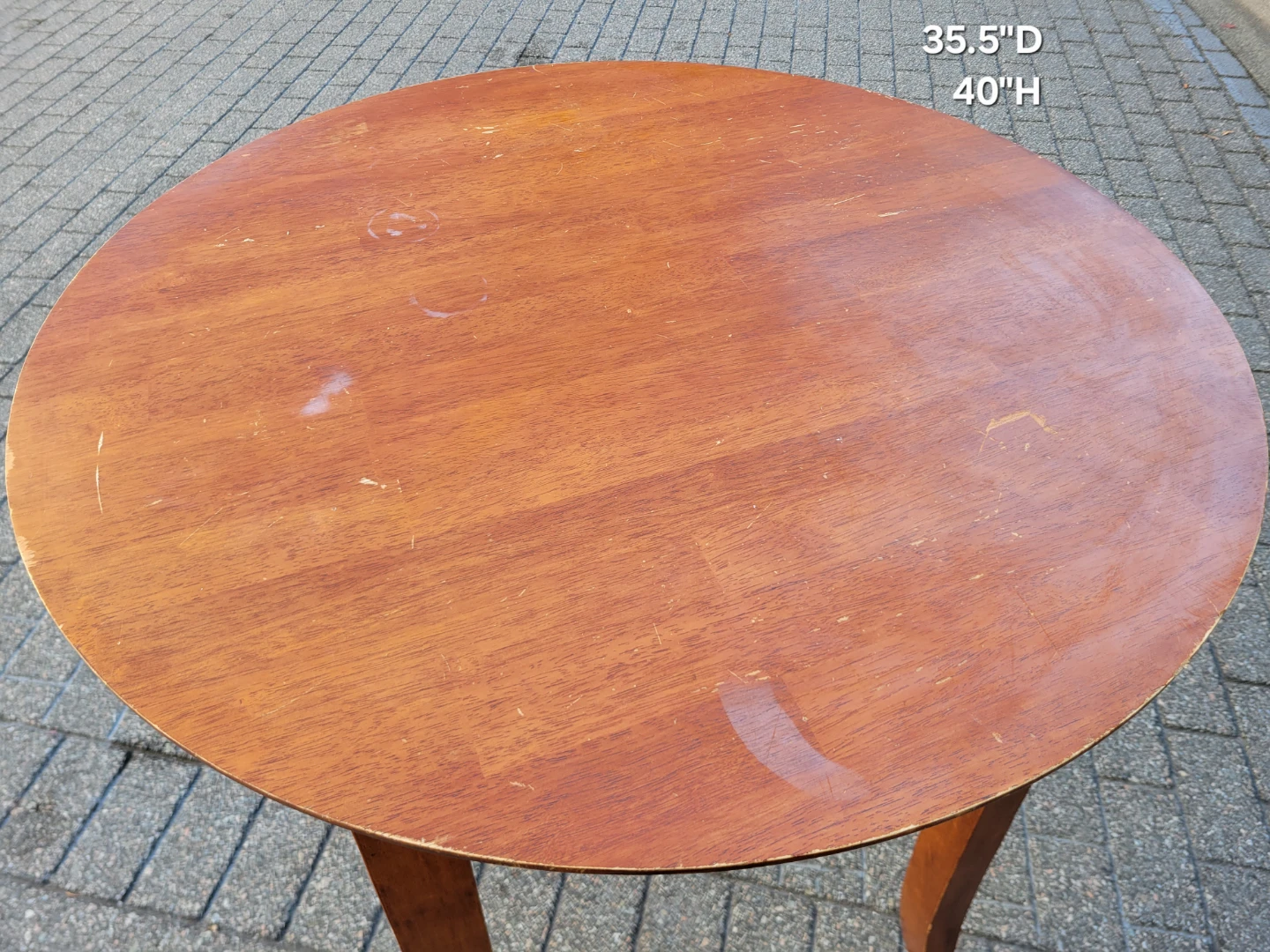 Round Wood Pub Table / High Top Bistro Table - photo 3