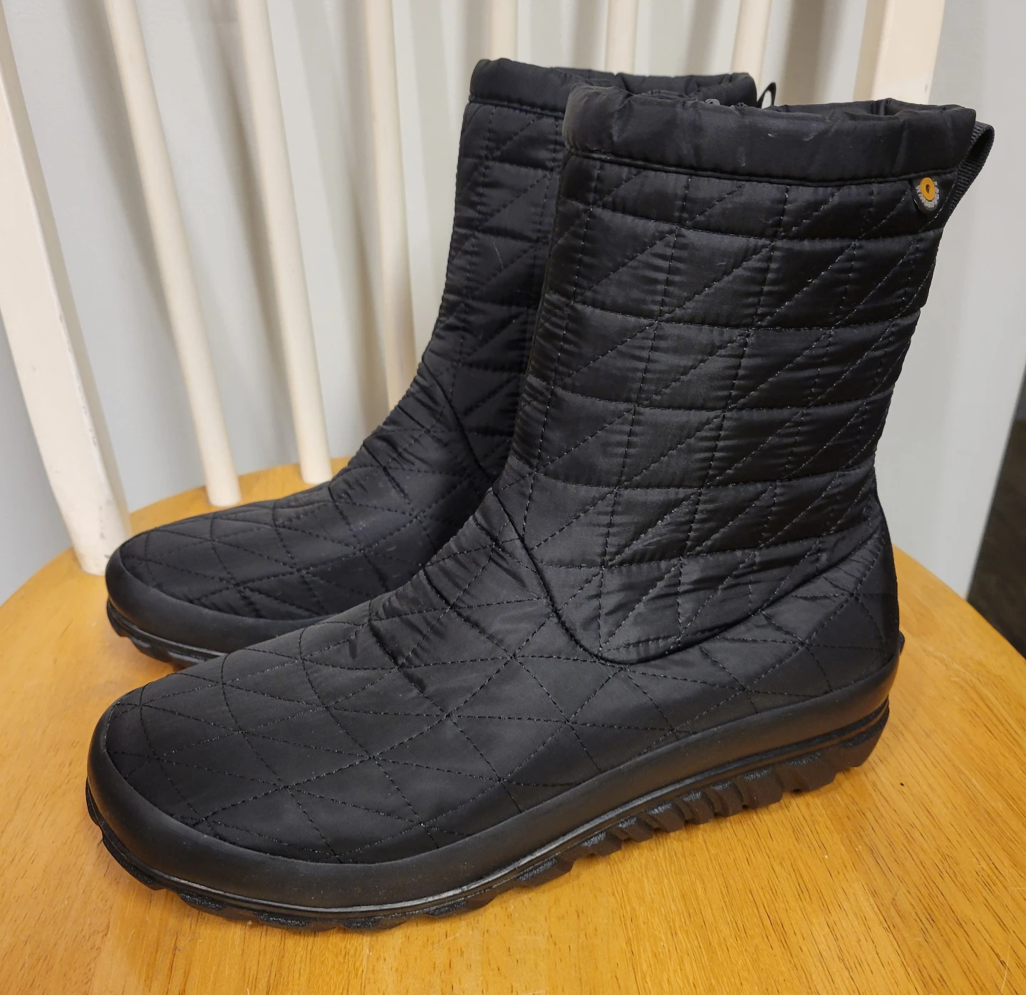 Bogs Snowday II Women Black Quilted Lined Zip Snow Boots Sz 9 - photo 3