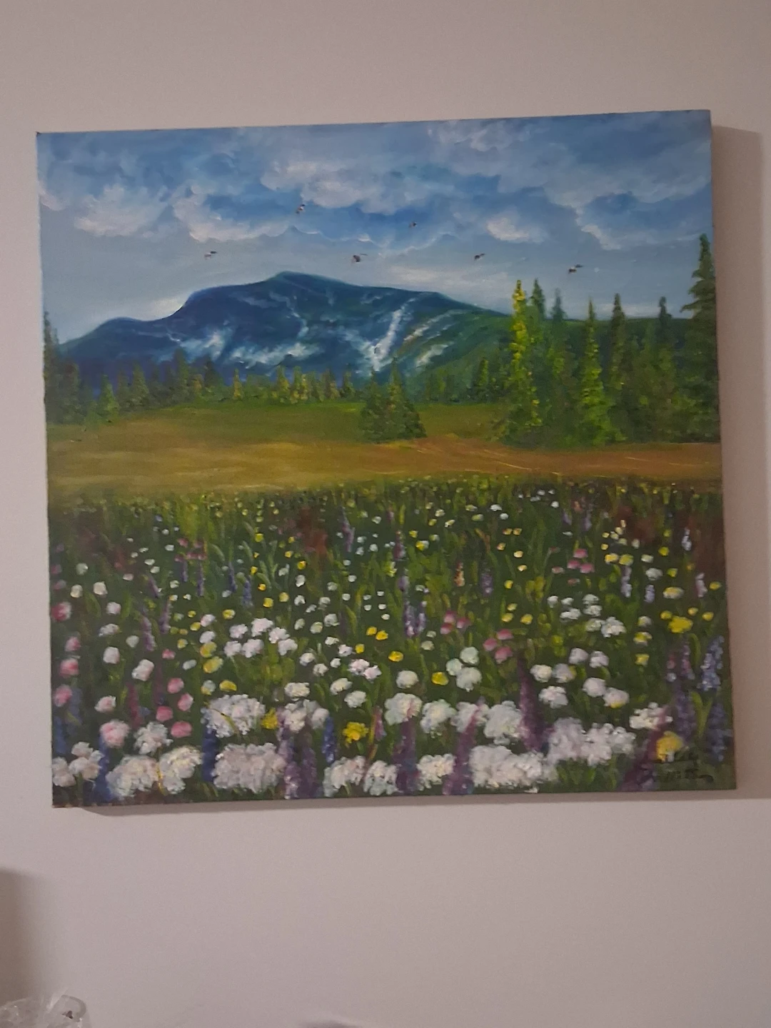 Set of Three Hand-Painted Canvases - photo 2