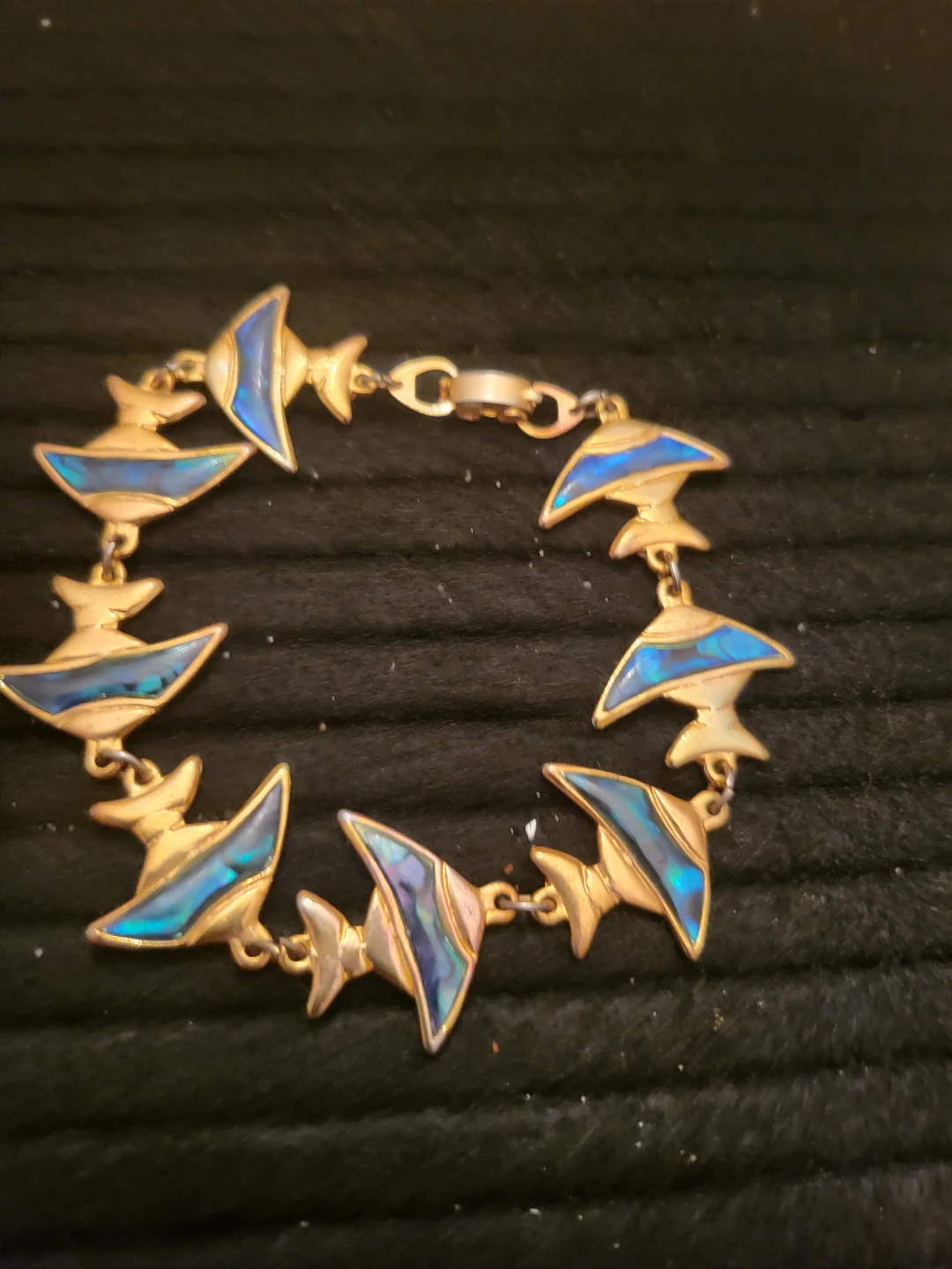 Abalone Shell Fish Link Bracelet