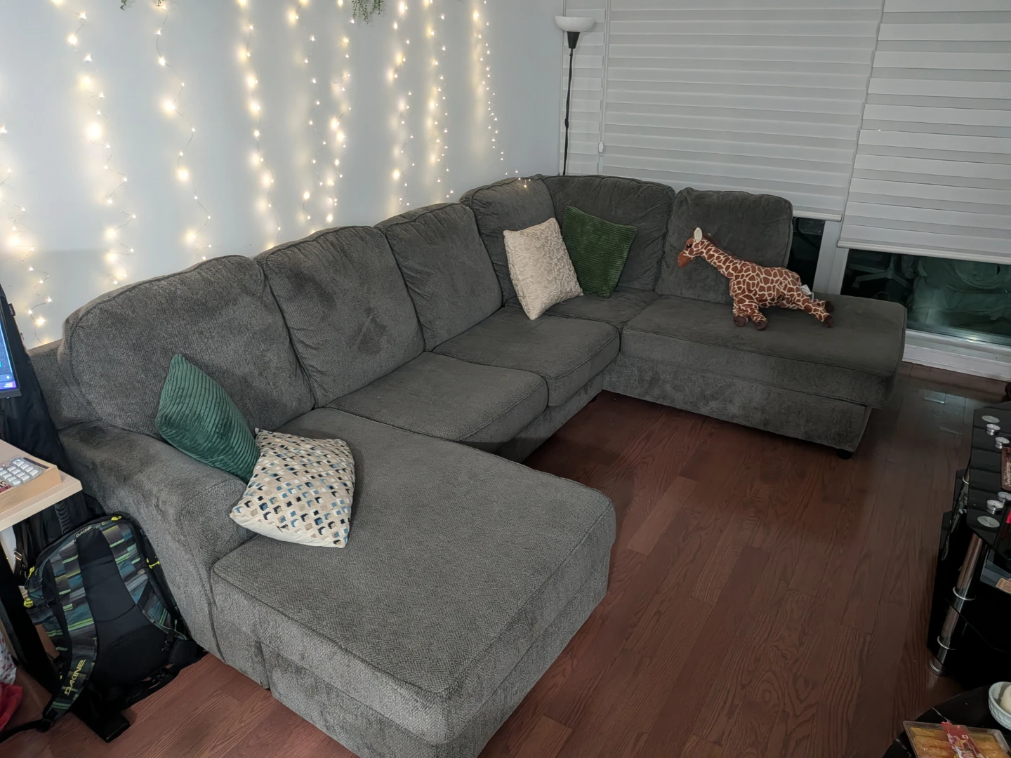 Large Dark Grey Sectional Sofa