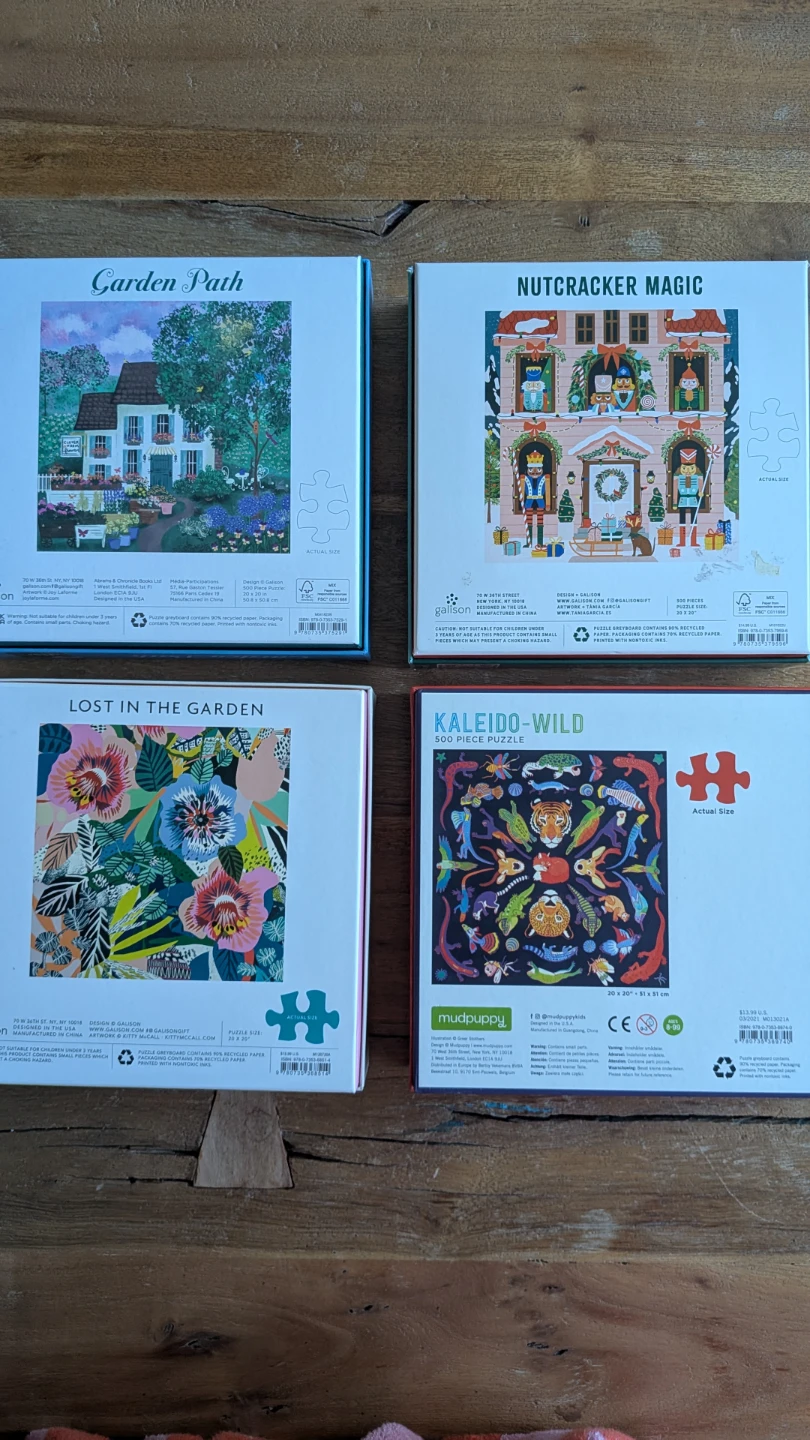 Set of 4 Galison and Mudpuppy 500-Piece Puzzles - photo 2