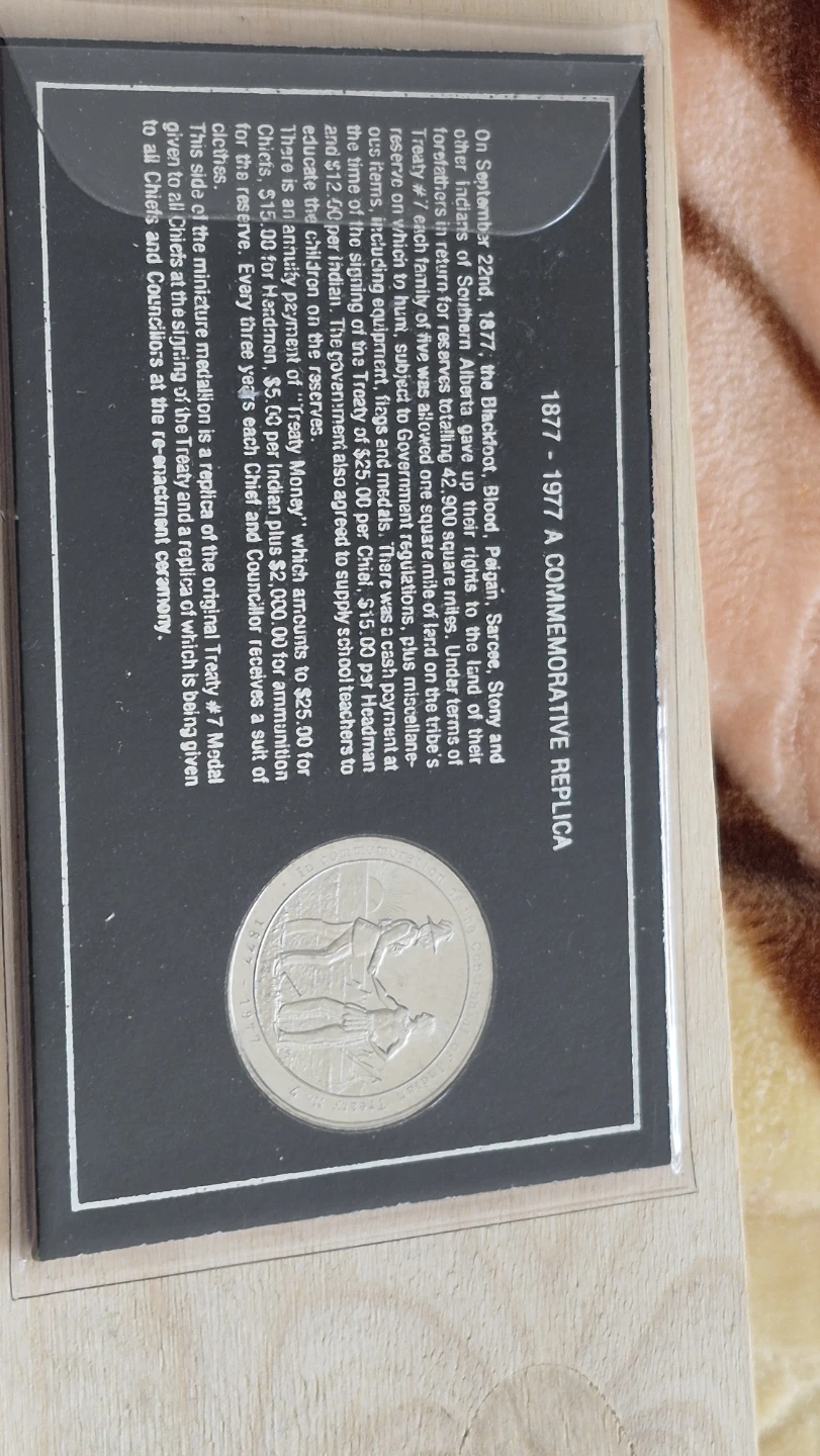 1977 Treaty #7 Commemorative Medallion Set