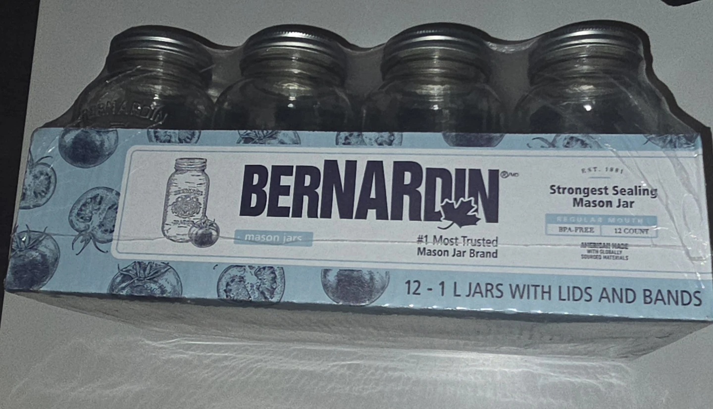 Bernardin Mason Jars 1L - 12 Count