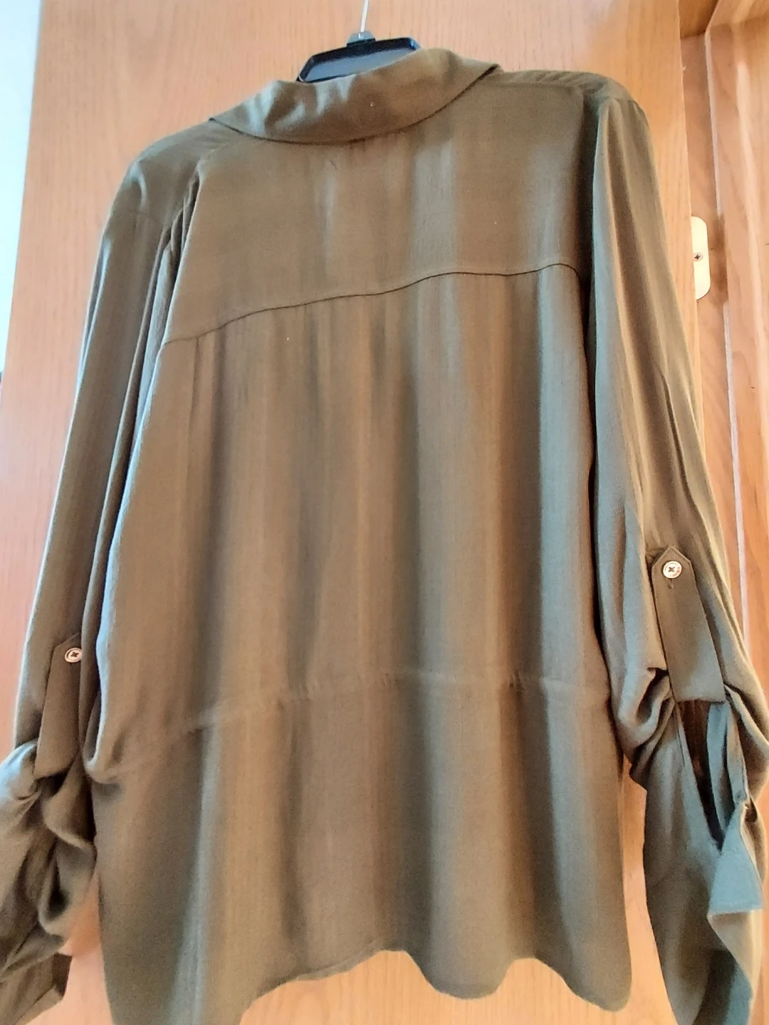 Guess button down drawstring blouse - photo 5