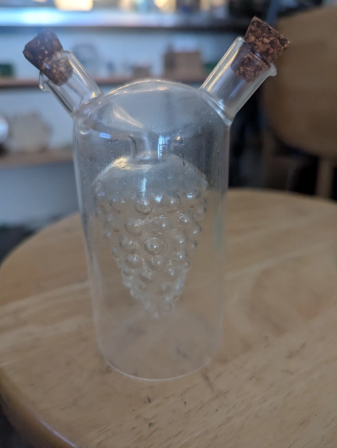 Double Chamber Glass Cruet
