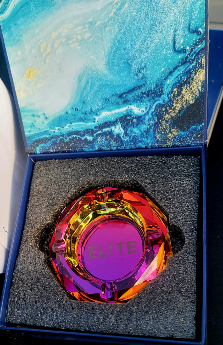 Elite Iridescent Crystal Ashtray - photo 3