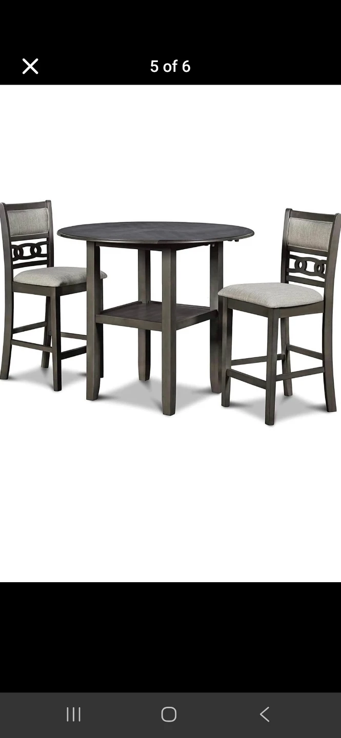 Free New Classic Furniture Gia 3-Piece Counter Set