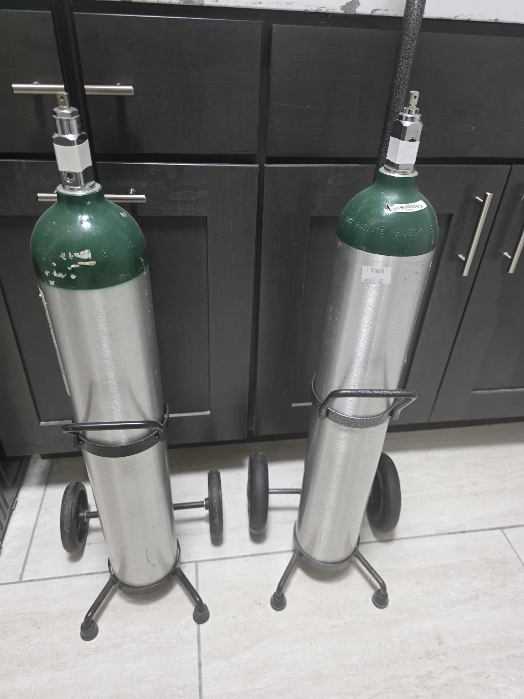 2 oxygen tank tool and adapters air  tubes