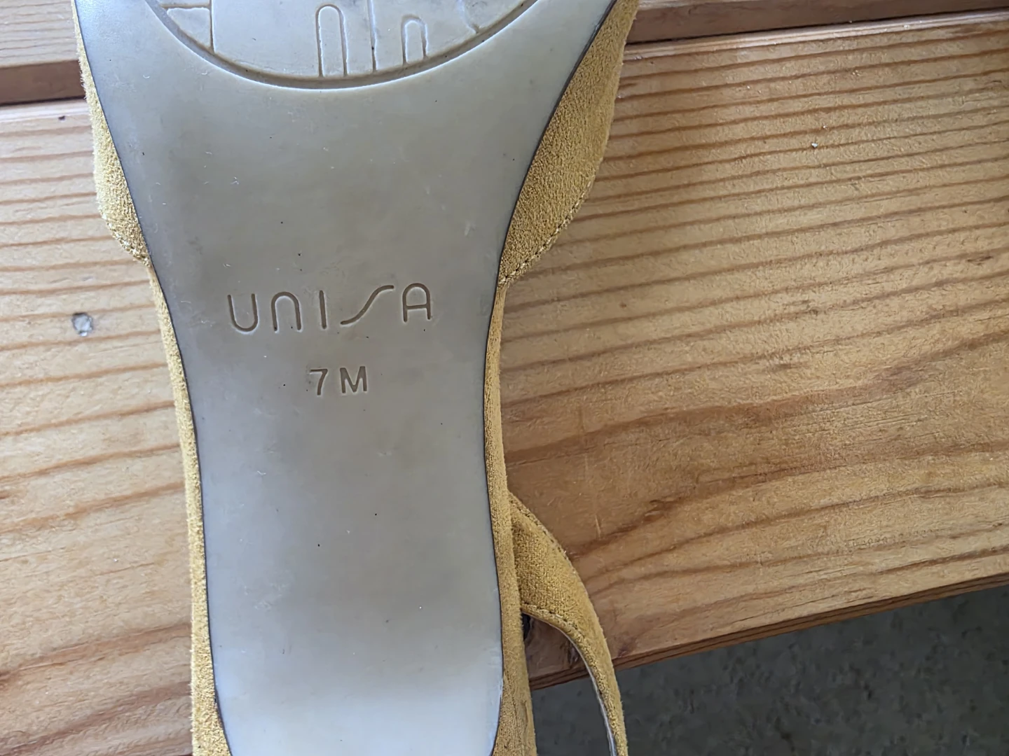 Unisa Mustard Suede Slingback Heels - photo 3