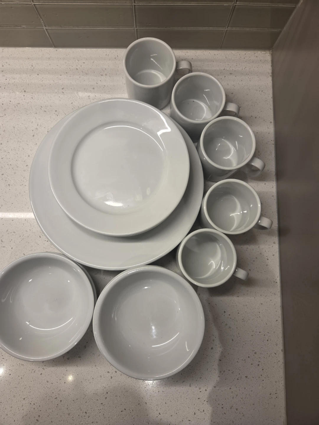 White Ceramic Dinnerware Set - photo 2